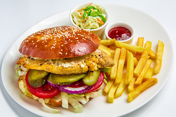 Image showing hamburger on white background