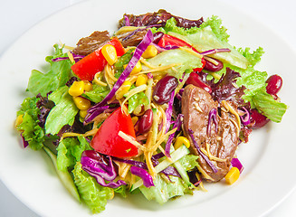 Image showing Salad with beef