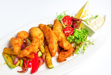Image showing Shrimp Fritter on dish