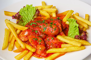 Image showing german currywurst