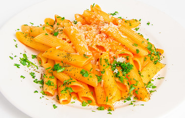 Image showing Pasta penne with tomato sauce 