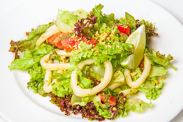 Image showing Seafood Salad with Calamari Rings