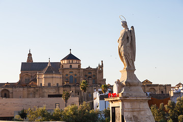 Image showing Roman Bridge of Cordoba - statue detail