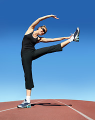 Image showing Exercising woman