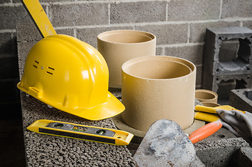 Image showing Construction of modular ceramic chimney 