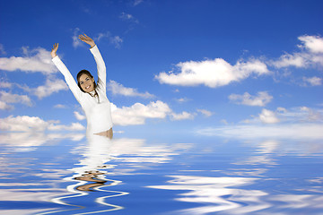 Image showing Woman on the water