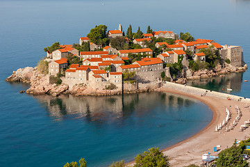 Image showing St. Stephan island in Montenegro