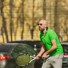 Image showing man play tennis outdoor