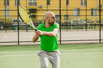 Image showing man play tennis outdoor