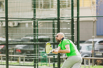 Image showing man play tennis outdoor