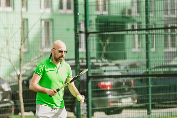 Image showing man play tennis outdoor