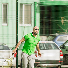 Image showing man play tennis outdoor