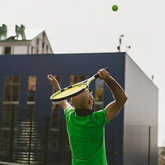 Image showing man play tennis outdoor