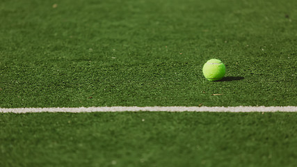 Image showing Tennis Ball on the Court