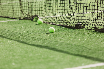 Image showing Tennis Ball on the Court