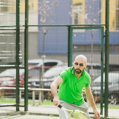 Image showing man play tennis outdoor