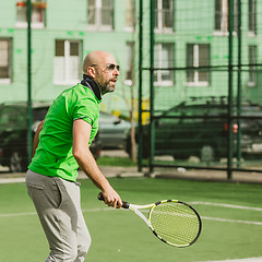 Image showing man play tennis outdoor