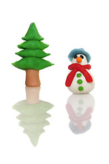 Image showing Plasticine snow man