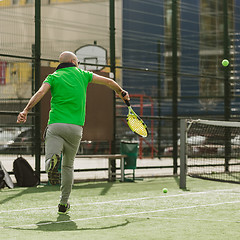 Image showing man play tennis outdoor