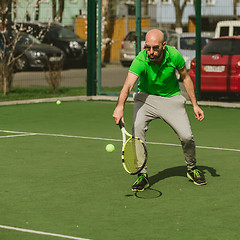 Image showing man play tennis outdoor