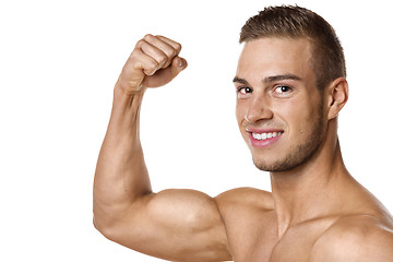 Image showing Biceps muscle of young man