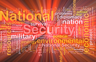 Image showing National security background concept glowing