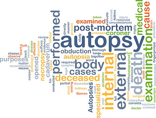 Image showing autopsy wordcloud concept illustration