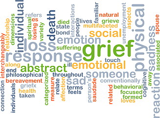 Image showing grief wordcloud concept illustration