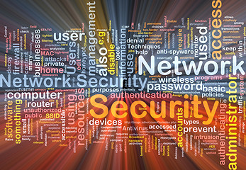 Image showing Network security background concept glowing