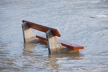 Image showing Flooded bench