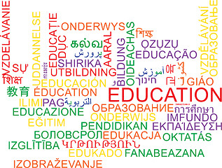 Image showing Education multilanguage wordcloud background concept