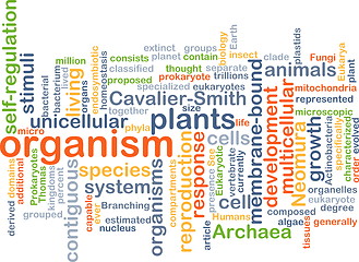 Image showing Organism wordcloud concept illustration