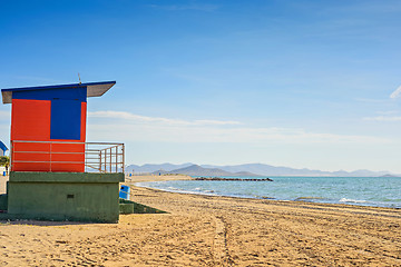 Image showing Lifeguard house on the beach