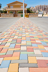 Image showing Multi colored vibrant paving stones