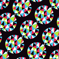 Image showing Geometric seamless pattern with gems. Vector illustration.