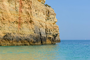 Image showing Colorful rocks on ocean