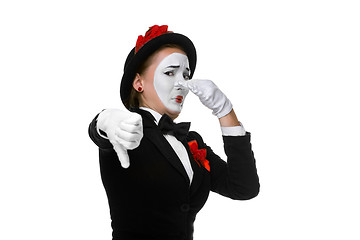 Image showing Portrait of the condemning mime 