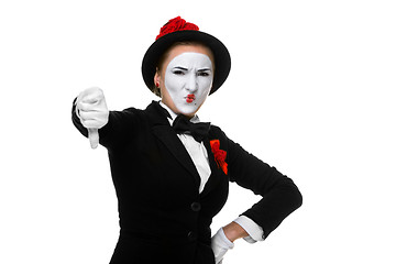 Image showing Portrait of the condemning mime 