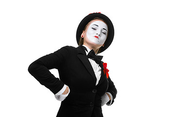 Image showing Portrait of the proud and arrogant mime 