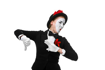 Image showing Portrait of the condemning mime 