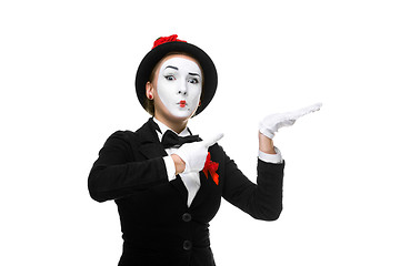 Image showing Portrait of the surprised mime 