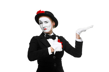 Image showing Portrait of the approving mime