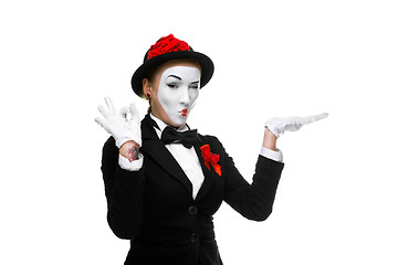 Image showing Portrait of the approving mime