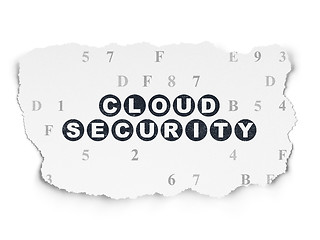 Image showing Safety concept: Cloud Security on Torn Paper background