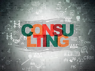 Image showing Business concept: Consulting on Digital Paper background