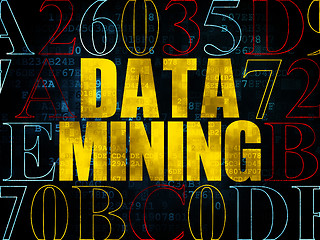 Image showing Information concept: Data Mining on Digital background