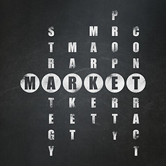 Image showing Finance concept: word Market in solving Crossword Puzzle