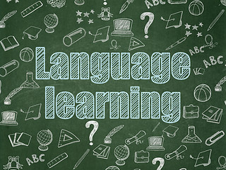 Image showing Education concept: Language Learning on School Board background