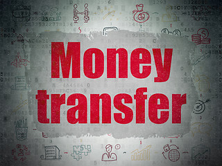 Image showing Finance concept: Money Transfer on Digital Paper background
