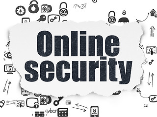 Image showing Safety concept: Online Security on Torn Paper background